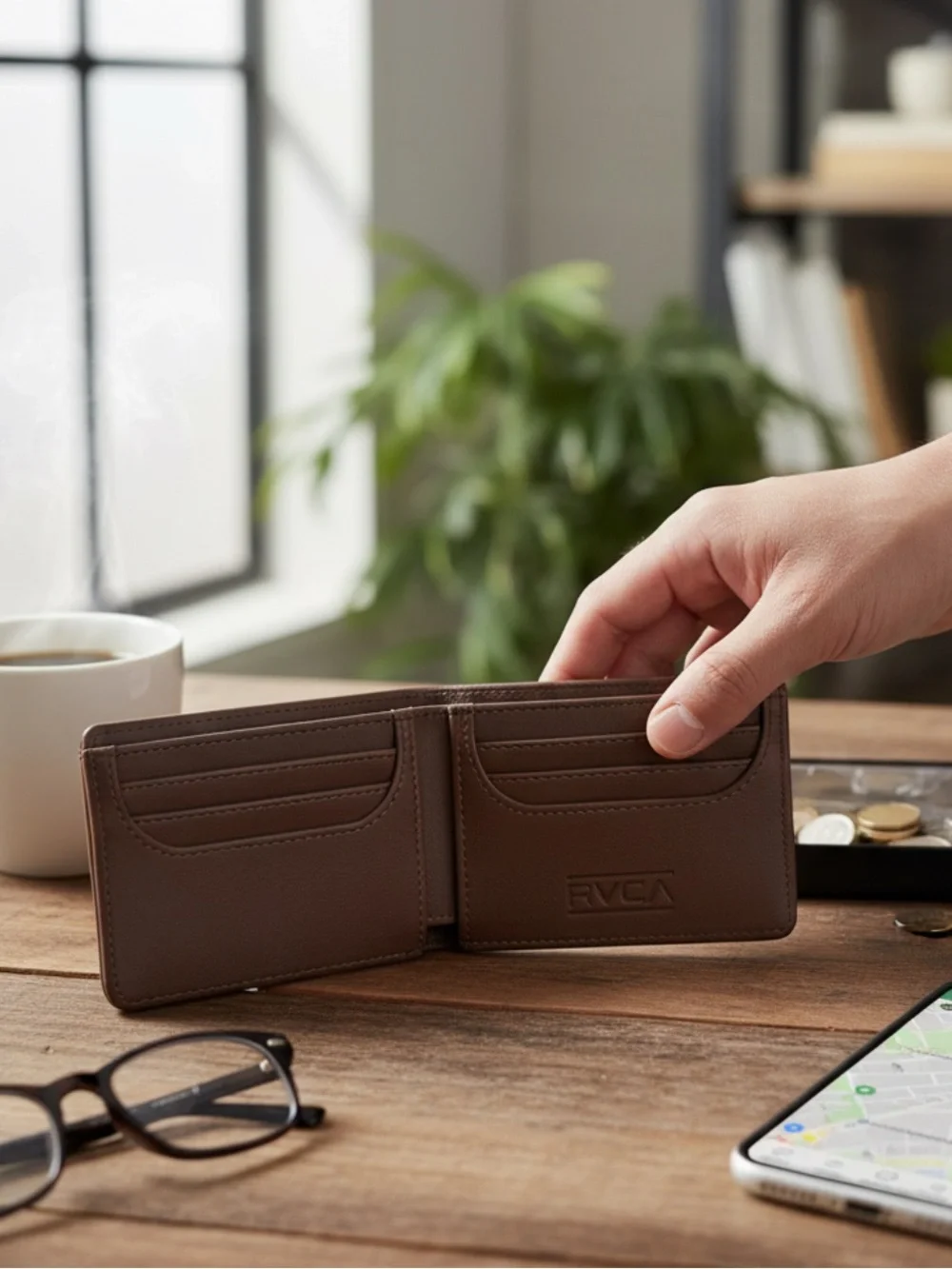 RVCA Brown Wallet